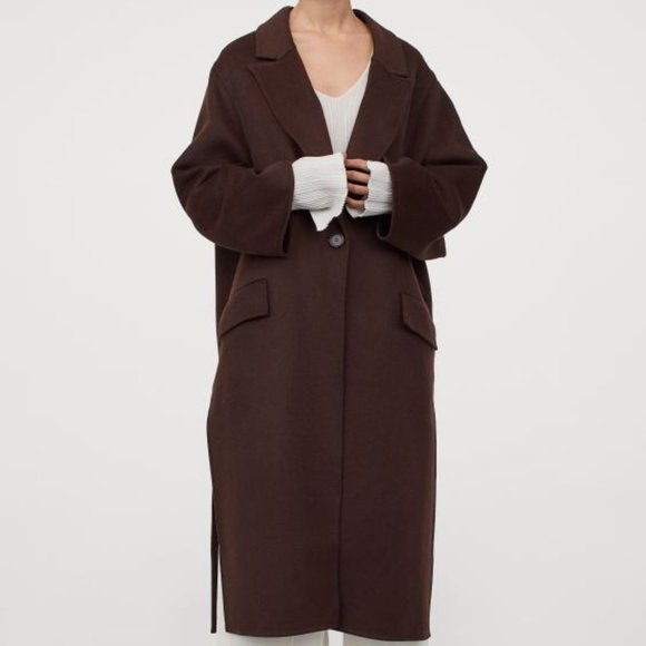 H&M Jackets & Blazers - H&M Long Brown Coat Jacket LOWEST